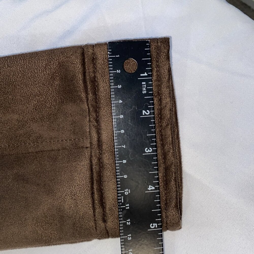 BV Clothing Brown‎ Leather Suede Zipper Front Jacket NWT Sz L - Picture 8 of 8